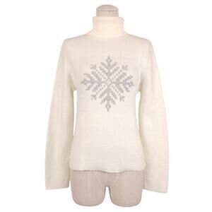 Vintage Girlfriends LA Glitter Snowflake Turtleneck Sweater